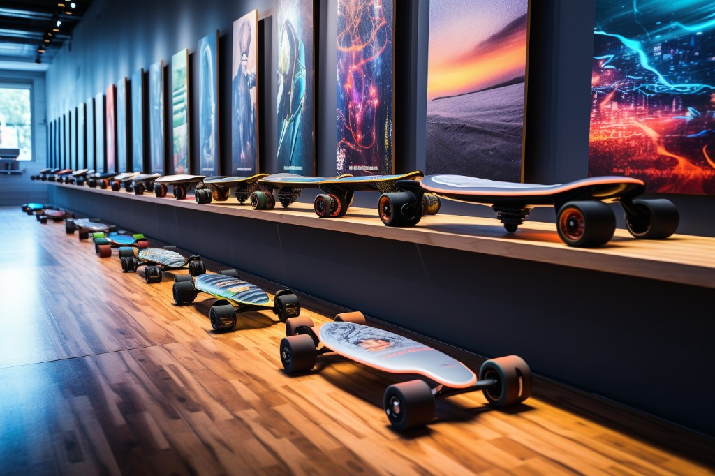 A display of best premium electric skateboards - Seattle, USA