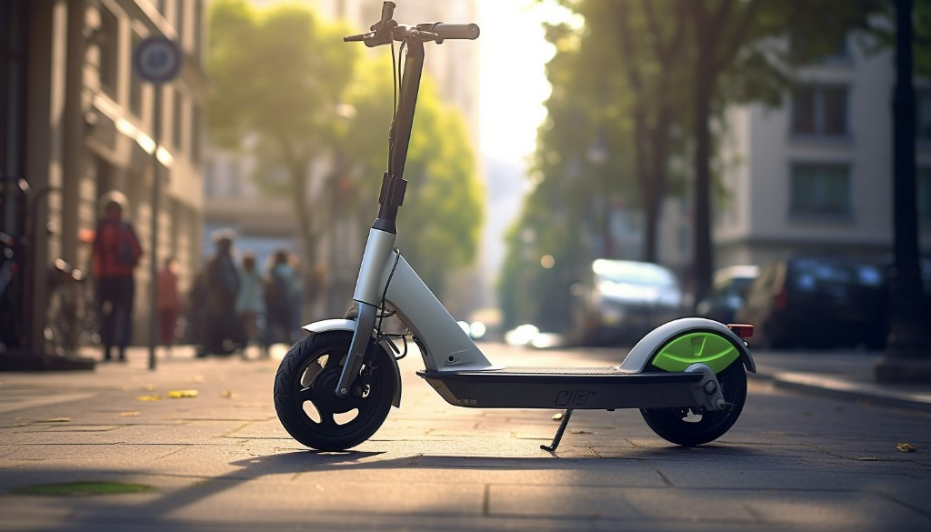 E-scooter with regenerative braking system - Paris, France
