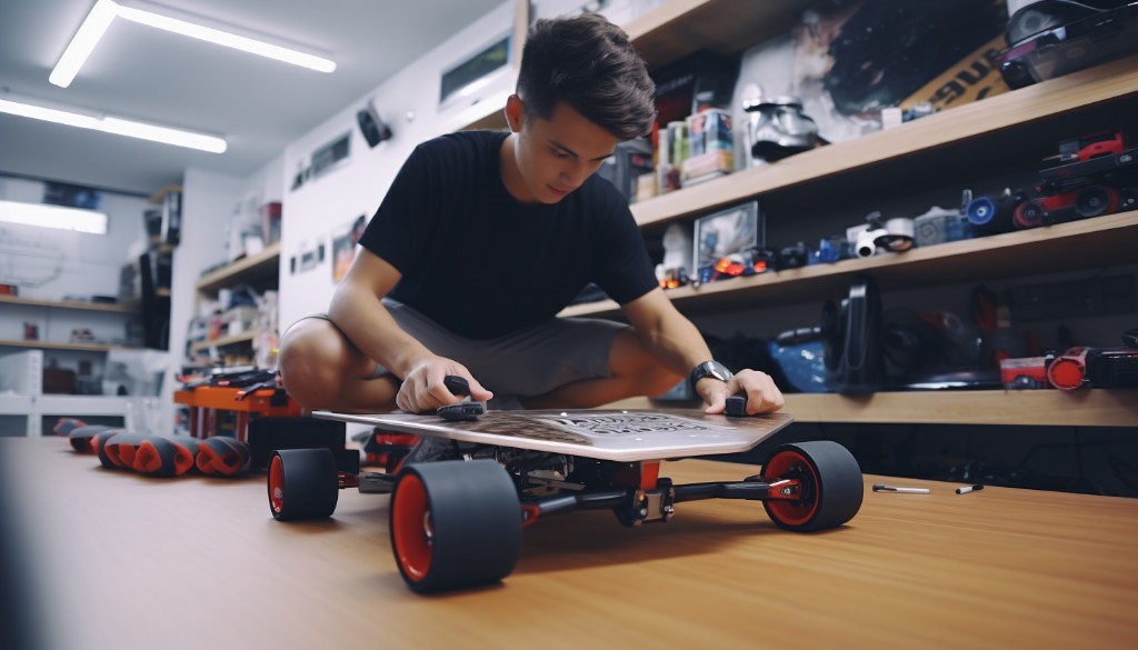 Placing the electronics inside an electric skateboard - Sydney, Australia