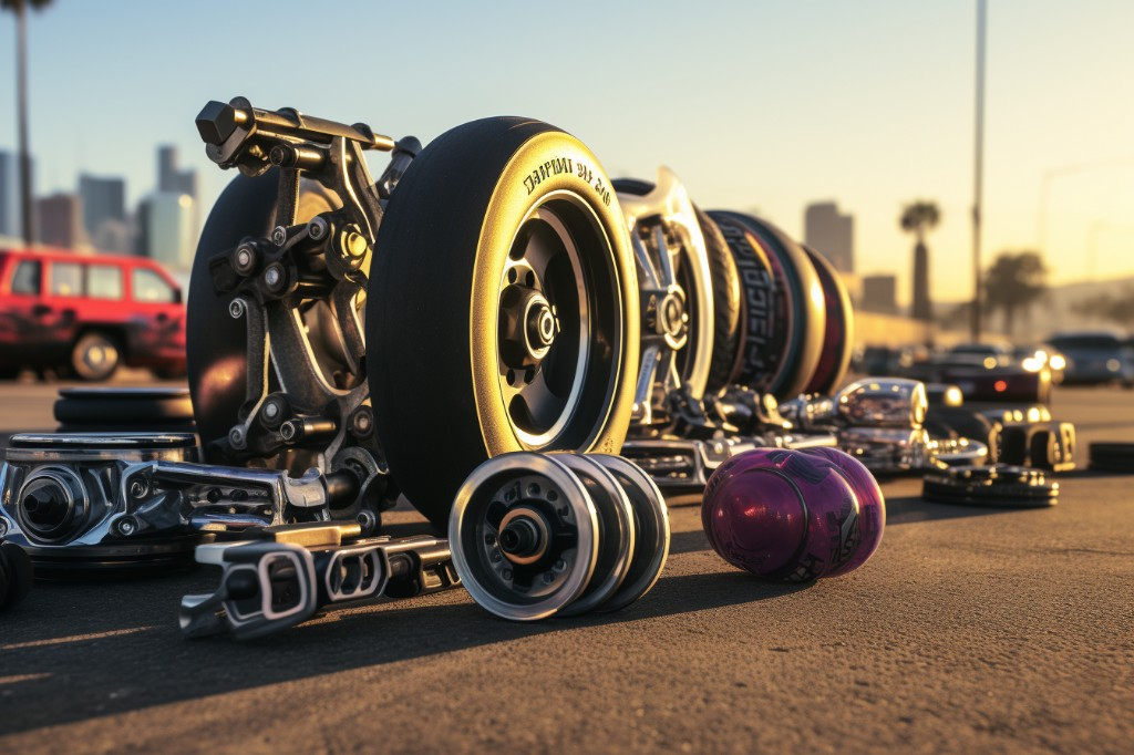 Selection of wheels and trucks for an electric skateboard - Los Angeles, USA